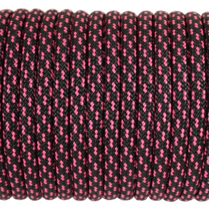 Paracord Type III 550, Viper Black&Pink #186