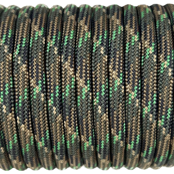 Paracord Type III 550, Camo 4 colors Olive&Coyote&Black&SwampGreen #196