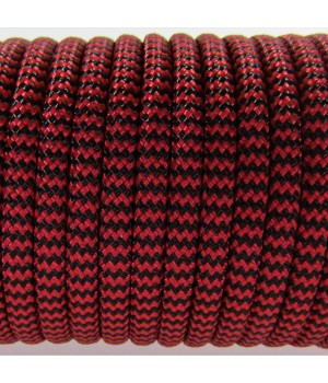 Paracord Type III 550, Mexico Black&Red #075