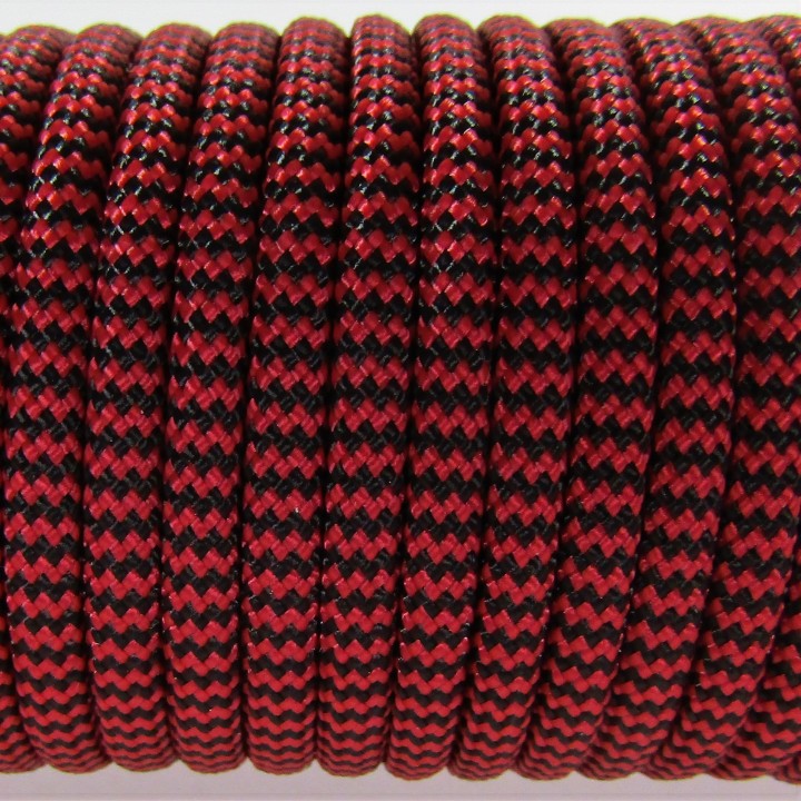 Paracord Type III 550, Mexico Black&Red #075