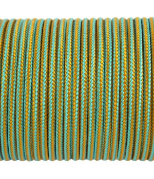 Paracord Type I 100, Strips SkyBlue&Pumpkin #173m