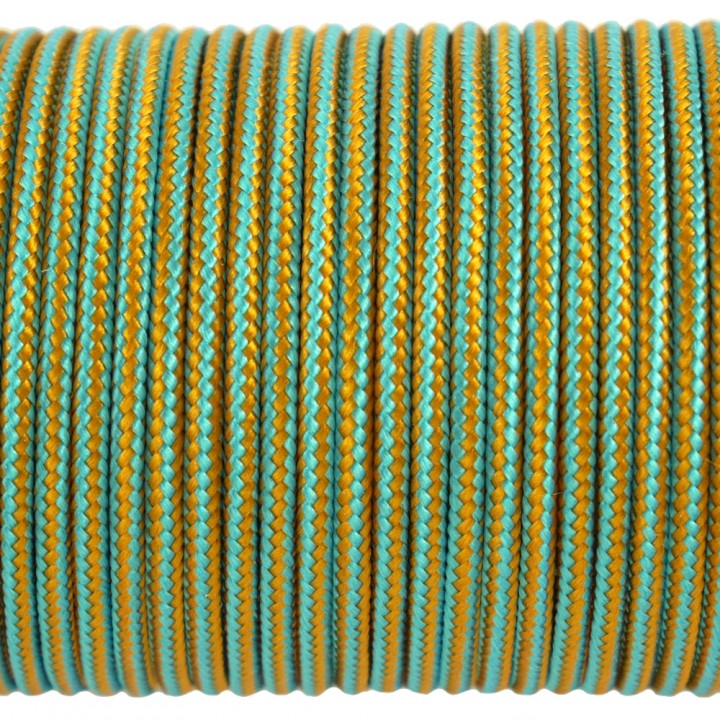 Paracord Type I 100, Strips SkyBlue&Pumpkin #173m